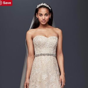 Champagne wedding dress